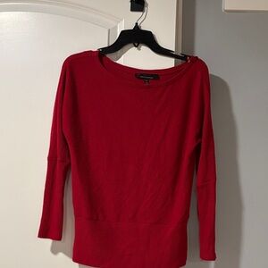 White House Black Market Red Crew Neck Sweater